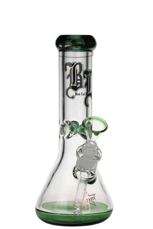 Black Leaf Glass Icebong - Green.