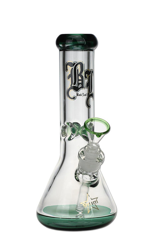 Black Leaf Glass Icebong - Sea Green.
