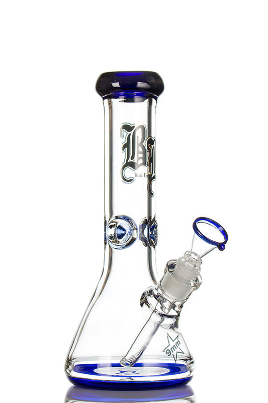 Black Leaf Glass Icebong - Blue