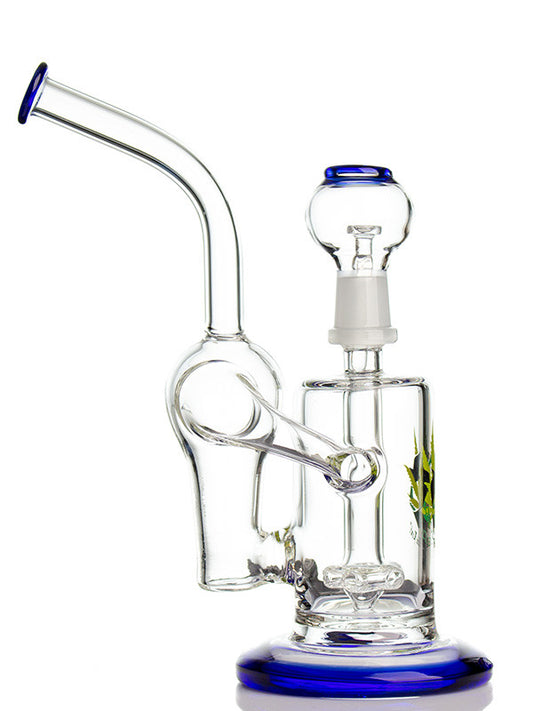 Black Leaf Recycle Bubbler Blue dab rig Australia