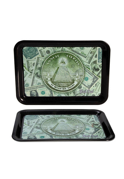 Black Leaf Mini Rolling Tray 'Dollar