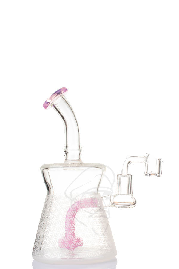 Blasted Dab Rig Pink - Side view.
