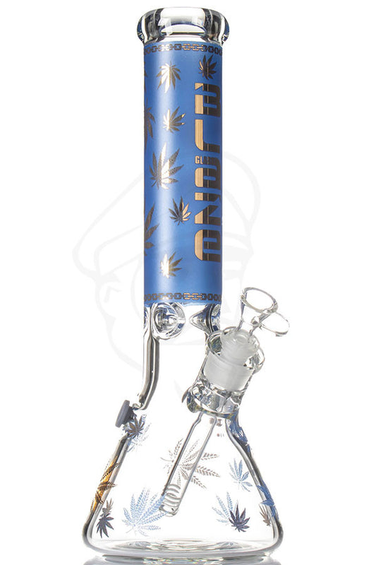Blaze Glass Golden Beaker 7mm - Blue.