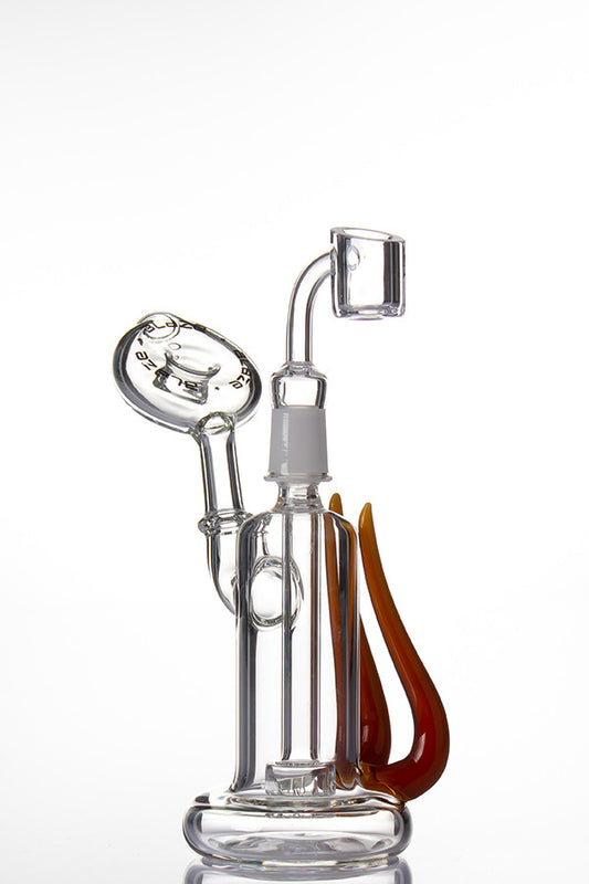 Blaze Glass Horned 'Oil Rig - Quartz.