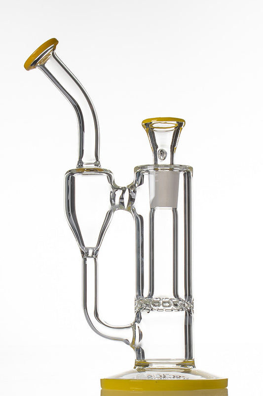 Blaze Recycler Quartz Rig Bowl Yellow - side view.