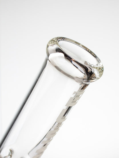 A Blaze Glass spiral Percolator bong clear mouthpiece detail