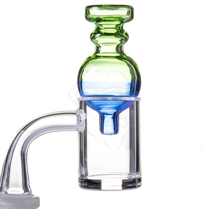 Bubble Carb Cap Blue & Green - example of use.