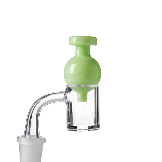 Bubble Carb Cap Green - example of use.
*Quartz banger NOT included.*