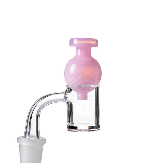 Bubble Carb Cap Pink - example of use.
*Quartz banger NOT included.*