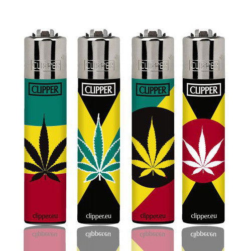 Clipper Lighter - Rasta Leaves
