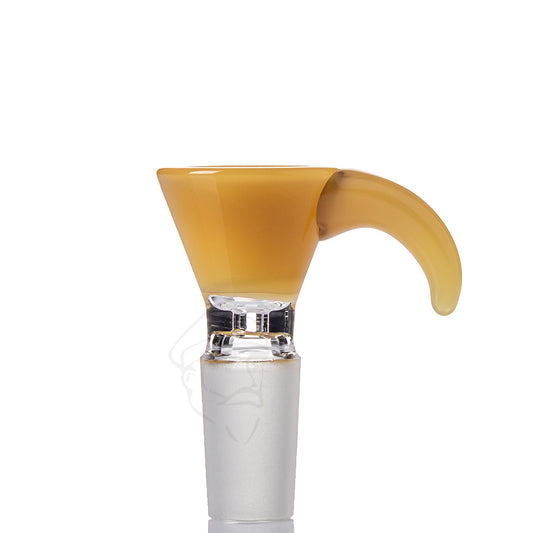 Coloured Horned Glass Cone 14mm - Cloudy Amber.