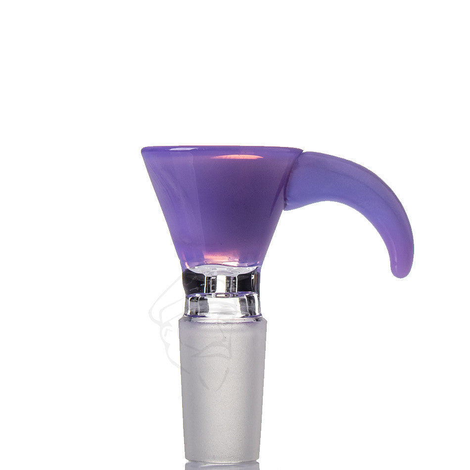 Coloured Horned Glass Cone 14mm - Purple.