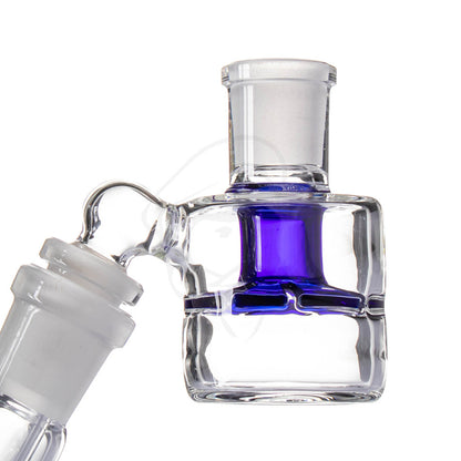 Dry Ash Catcher 45° 14mm Blue - Example of use.