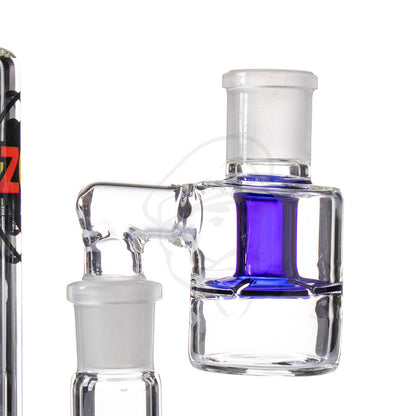 Dry Ash Catcher 90° 18mm Blue - Example of use.