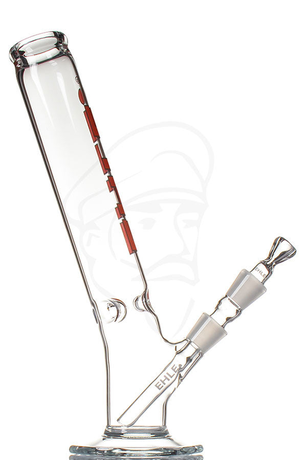 EHLE 500ml Bent Ice Bong Red - side view.
