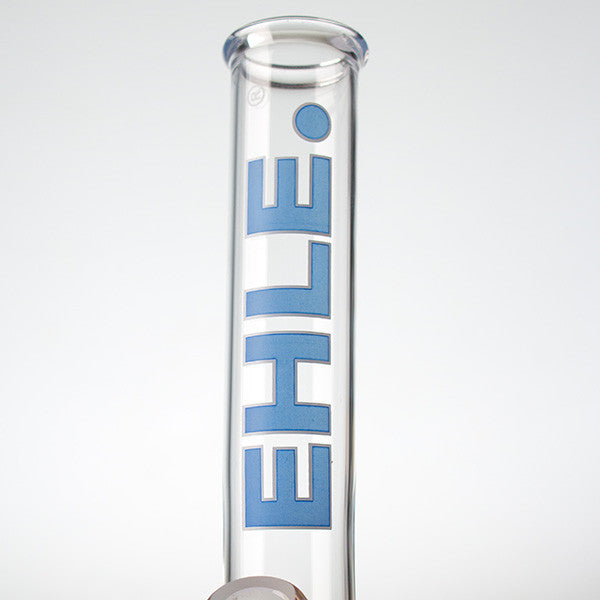 EHLE 100ml Bent Blue glass bong label