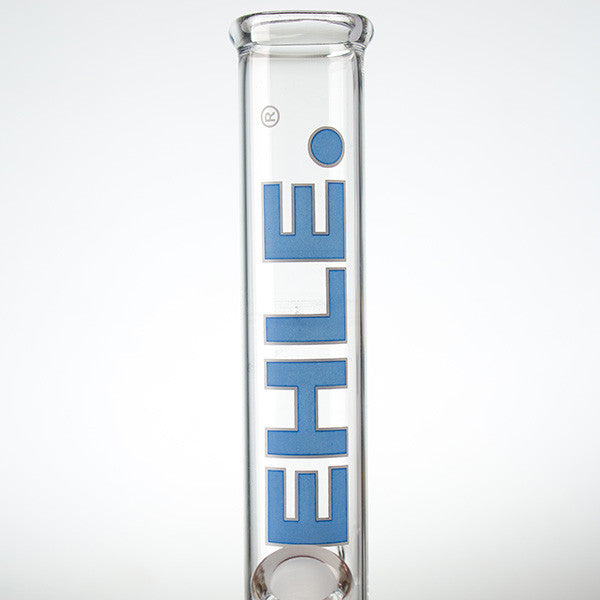 EHLE 100ml Straight Blue glass bong label