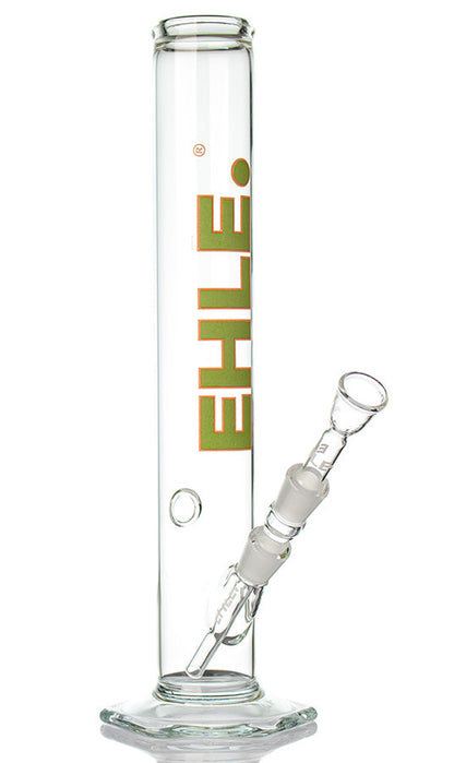 EHLE 500ml Straight glass bong with a Green label Australia