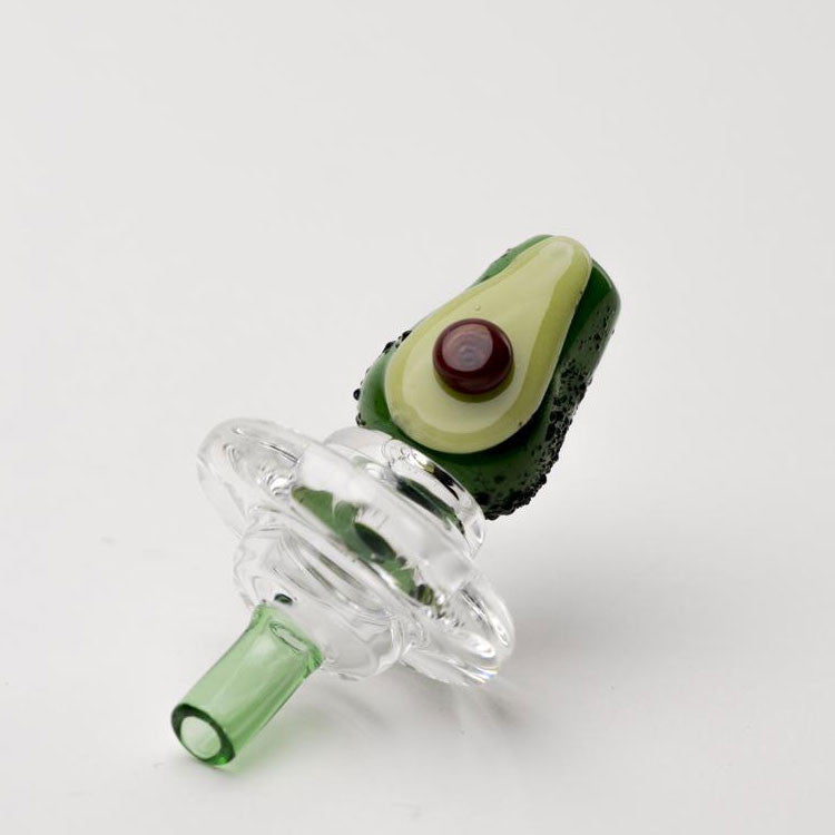 Empire Glass Bubble Carb Cap Avocadope - Detail view.