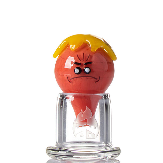 Empire Glass Bubble Carb Cap - Red Twins.