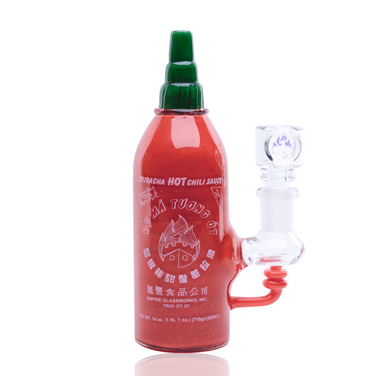 Empire Glass Mini Rig - Sriracha Bottle. Alt view.