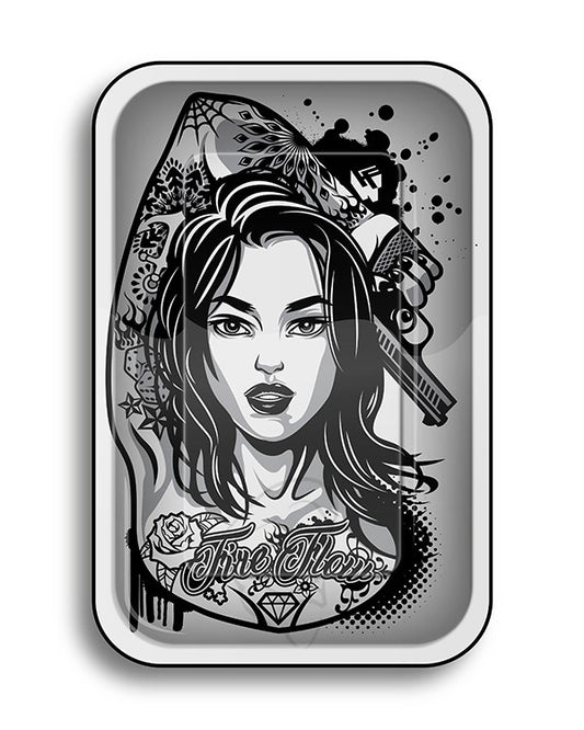 FIRE-FLOW Rolling Tray - Tattoo Girl.
