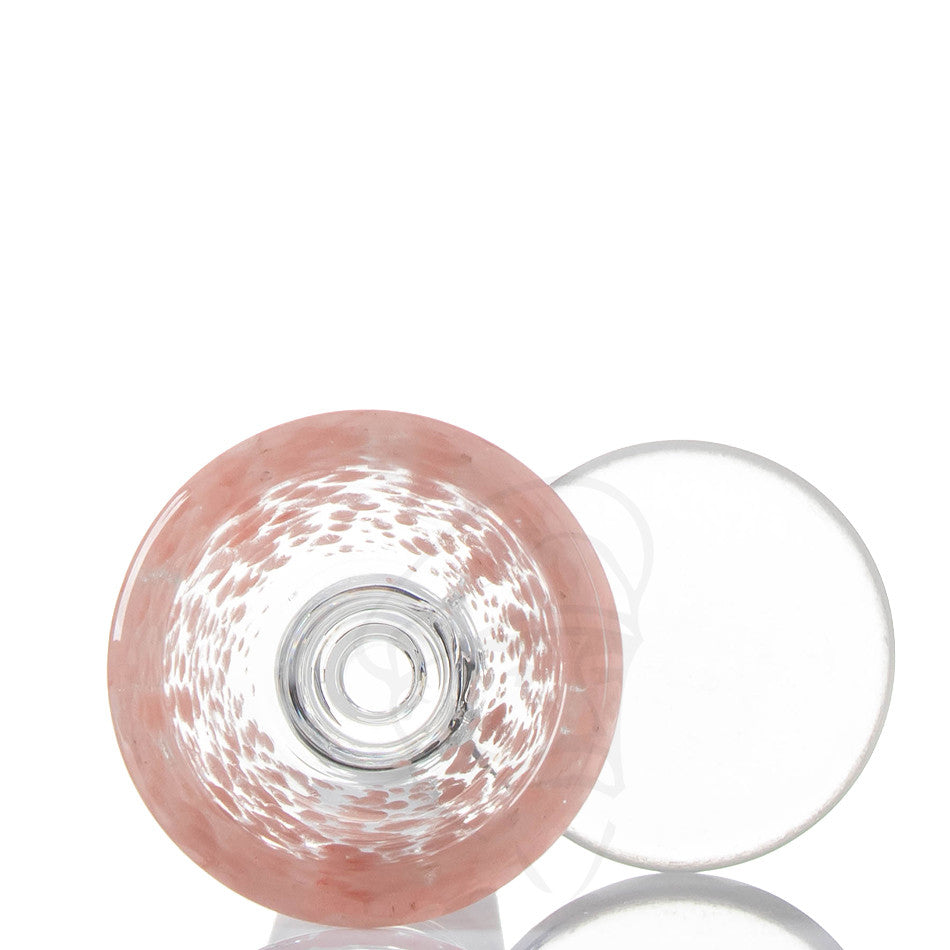 Frit Glass Cone 14mm Pink - Hole detail.