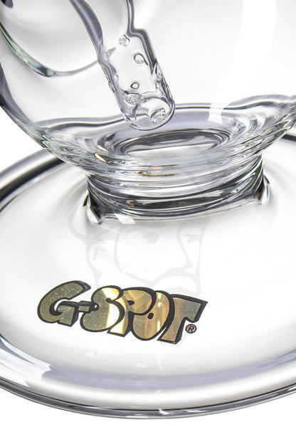 G-Spot Glass Wave Bong 40cm Gold Series - Detail view.