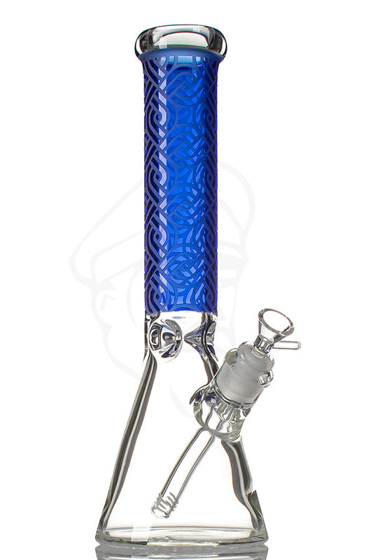 Geometric Blasted Beaker - Blue.