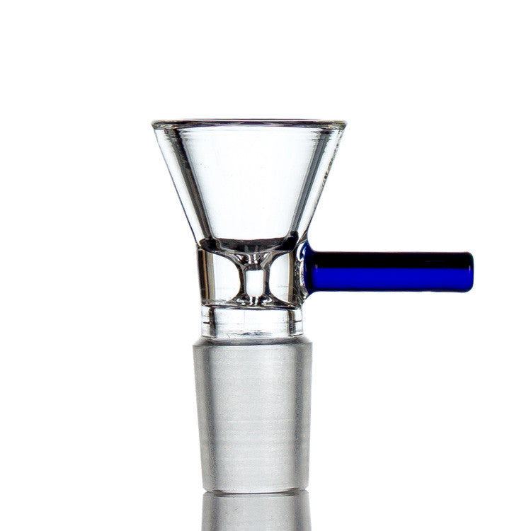 Glass Cone with Handle 18mm Blue
