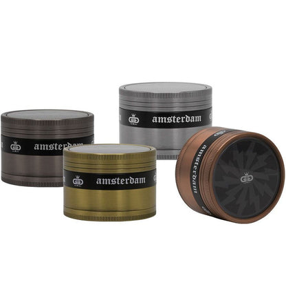 Grace Glass Amsterdam Grinder 63mm 4 part - all colours example detail.