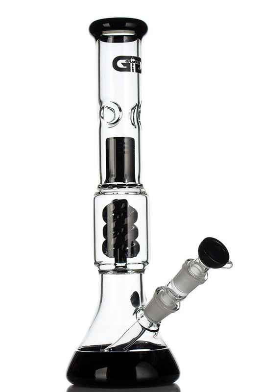 Grace Glass Black Spiral Perc Beaker