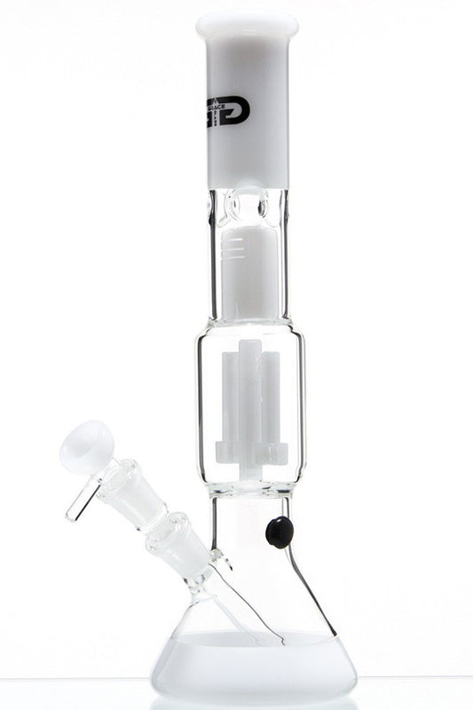 Grace Glass Double Barrel - White