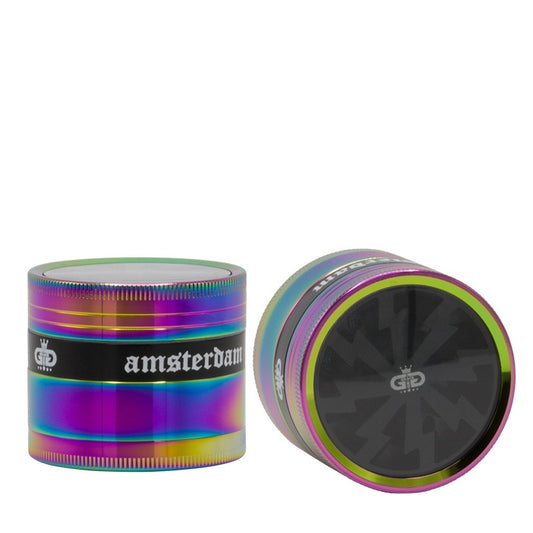 Grace Glass Grinder 50mm 4 part Rainbow - detail.