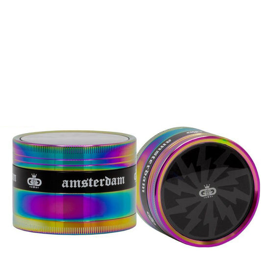 Grace Glass Grinder 63mm 4 part Rainbow - detail.
