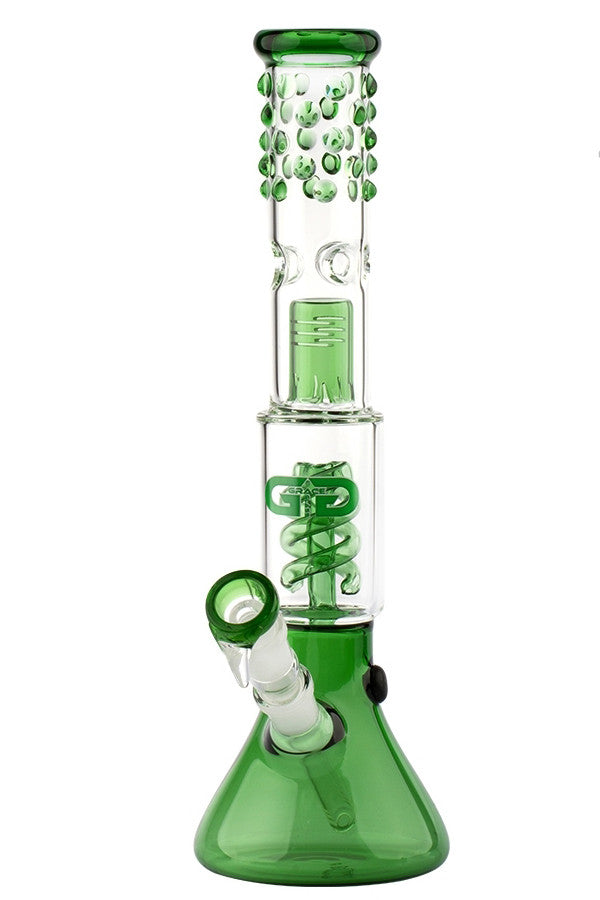 Grace Glass OG Spiral Beaker - Green.