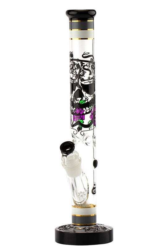 Grace Glass Skull Tube - Black Death.