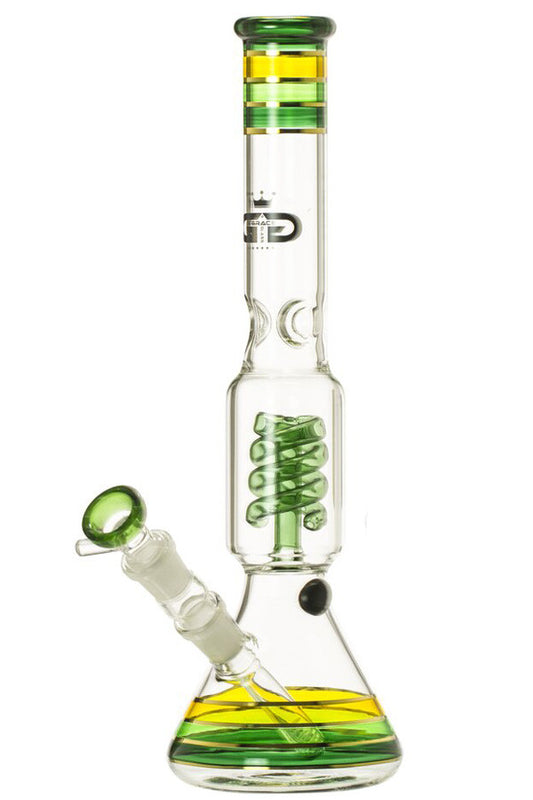 Grace Glass Spiral Perc Beaker - Green