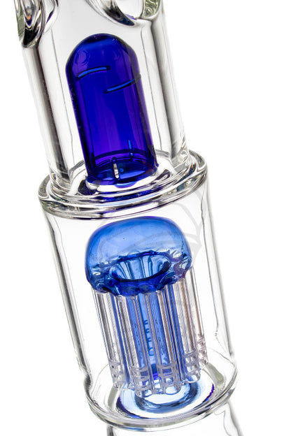 Grace Glass Tree Perc Beaker Blue - percolator view.