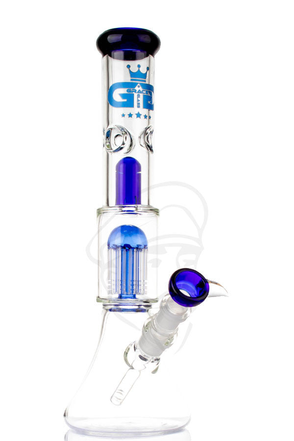 Grace Glass Tree Perc Beaker Blue – Beefy's Bongs