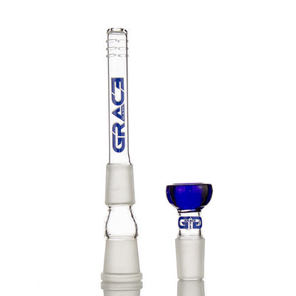 Grace Glass Cane Blue - accessories. Stem may be supplied without logo, the bowl may vary from image supplied.