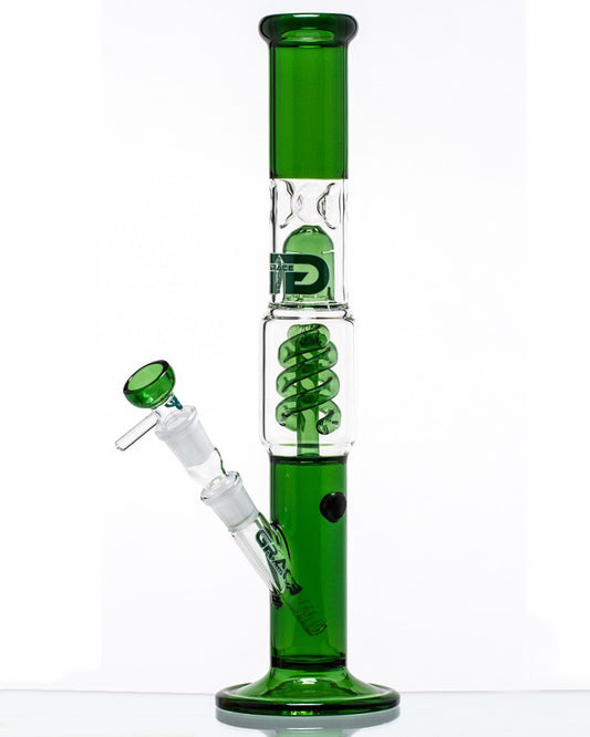 Grace Glass Green Spiral Perc Bong