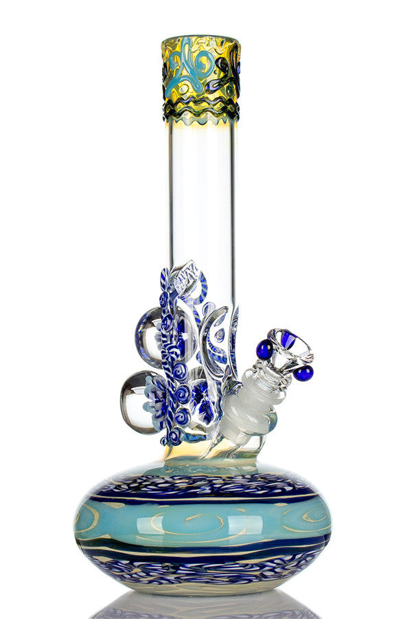 HVY Mini Worked Bubble Beaker Blue