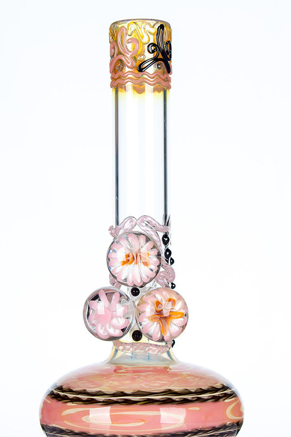 HVY Mini Worked Bubble Beaker Pink - detail