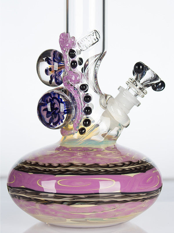 HVY Mini Worked Bubble Beaker Purple - base view