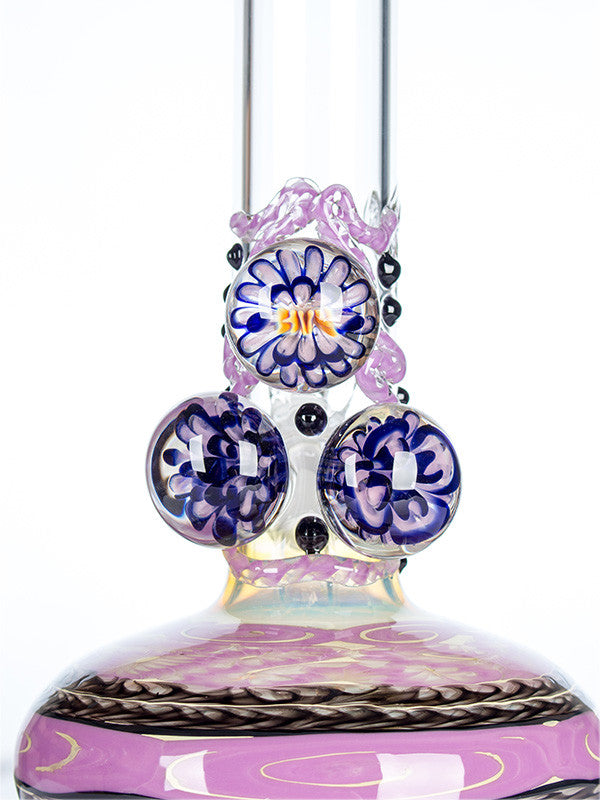 HVY Mini Worked Bubble Beaker Purple - marbles detail