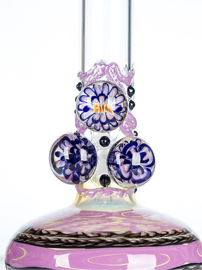 HVY Mini Worked Bubble Beaker Purple - marbles detail