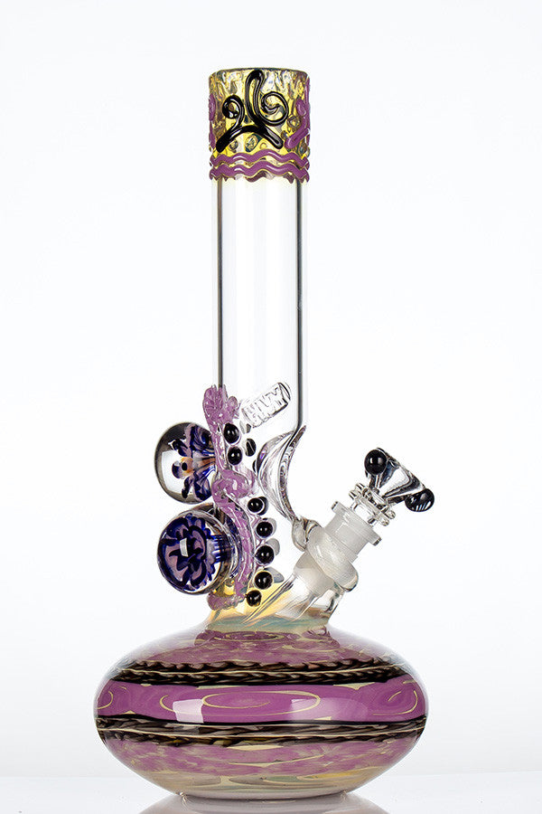 HVY Mini Worked Bubble Beaker Purple - side view