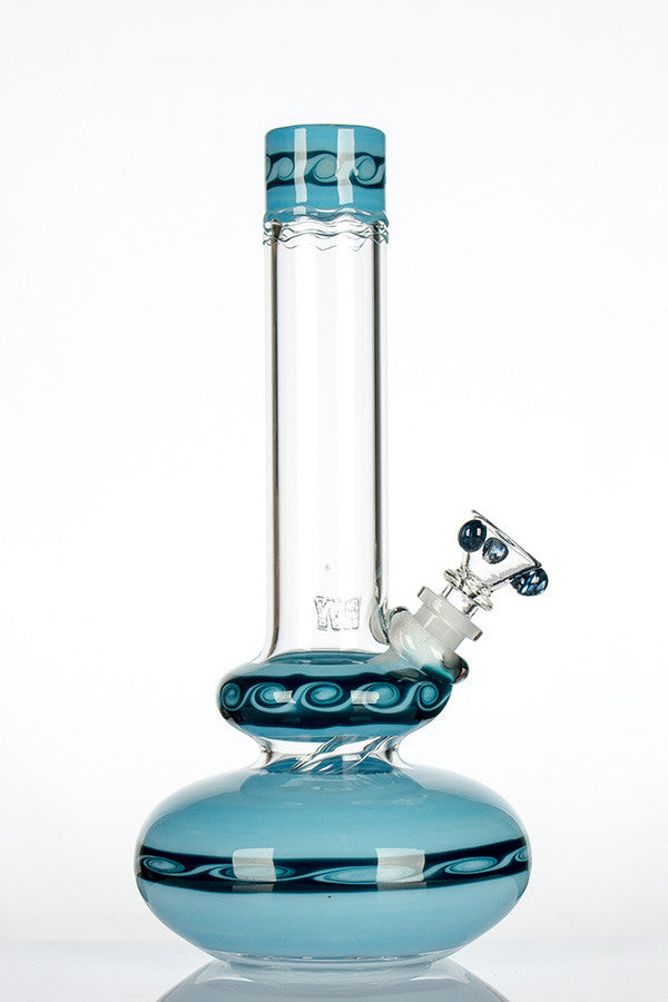 HVY Wave Bubble Beaker Blue - Side view