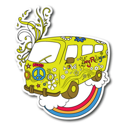Hippy Flower Power Bus